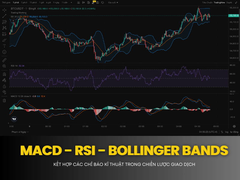 Cách sử dụng MACD, RSI và Bollinger Bands trong đầu tư.