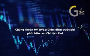 Chứng khoán Mỹ 29/11: Giảm điểm trước bài phát biểu của Chủ tịch Fed