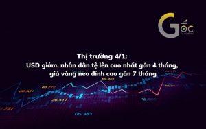 Thị trường 4/1: USD giảm, nhân dân tệ lên cao nhất gần 4 tháng, giá vàng neo đỉnh cao gần 7 tháng